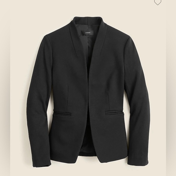 J. Crew Going-out blazer in stretch twill Black Sz 4 Tall - Picture 3 of 15
